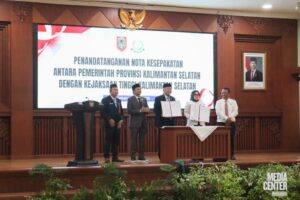 Pemprov Kalsel dan Kejati Teken Nota Kesepakatan Penanganan Masalah Hukum Perdata dan TUN, Wujudkan Pemerintahan Bersih dan Akuntabel